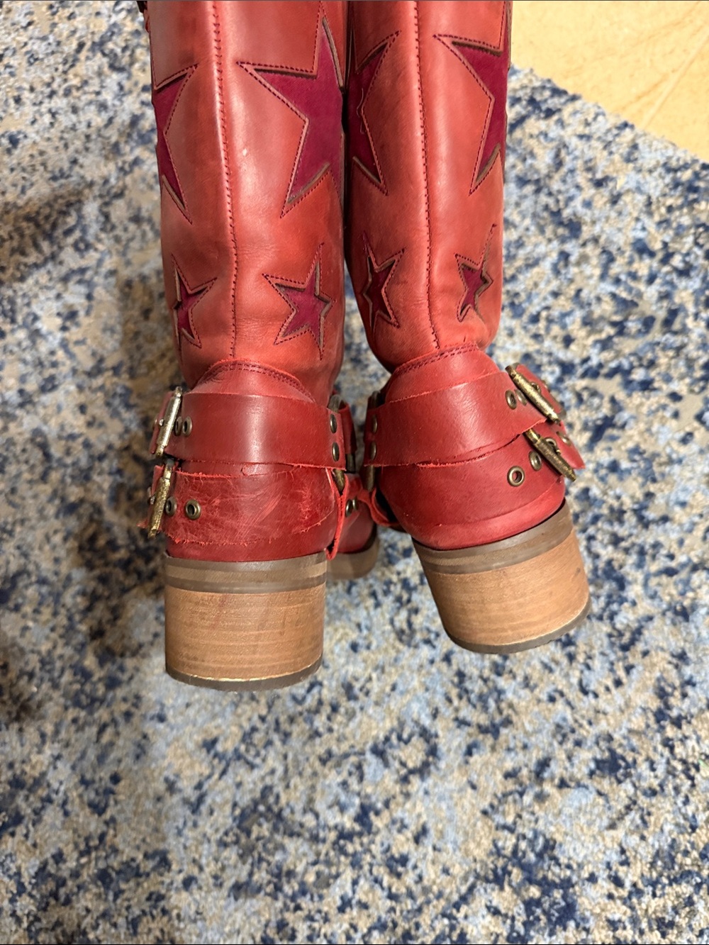 dingo Wine Leather Upper Boots - Picture 3 of 4